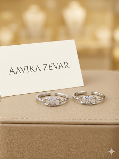 American dimond Silver Bichiya for Women