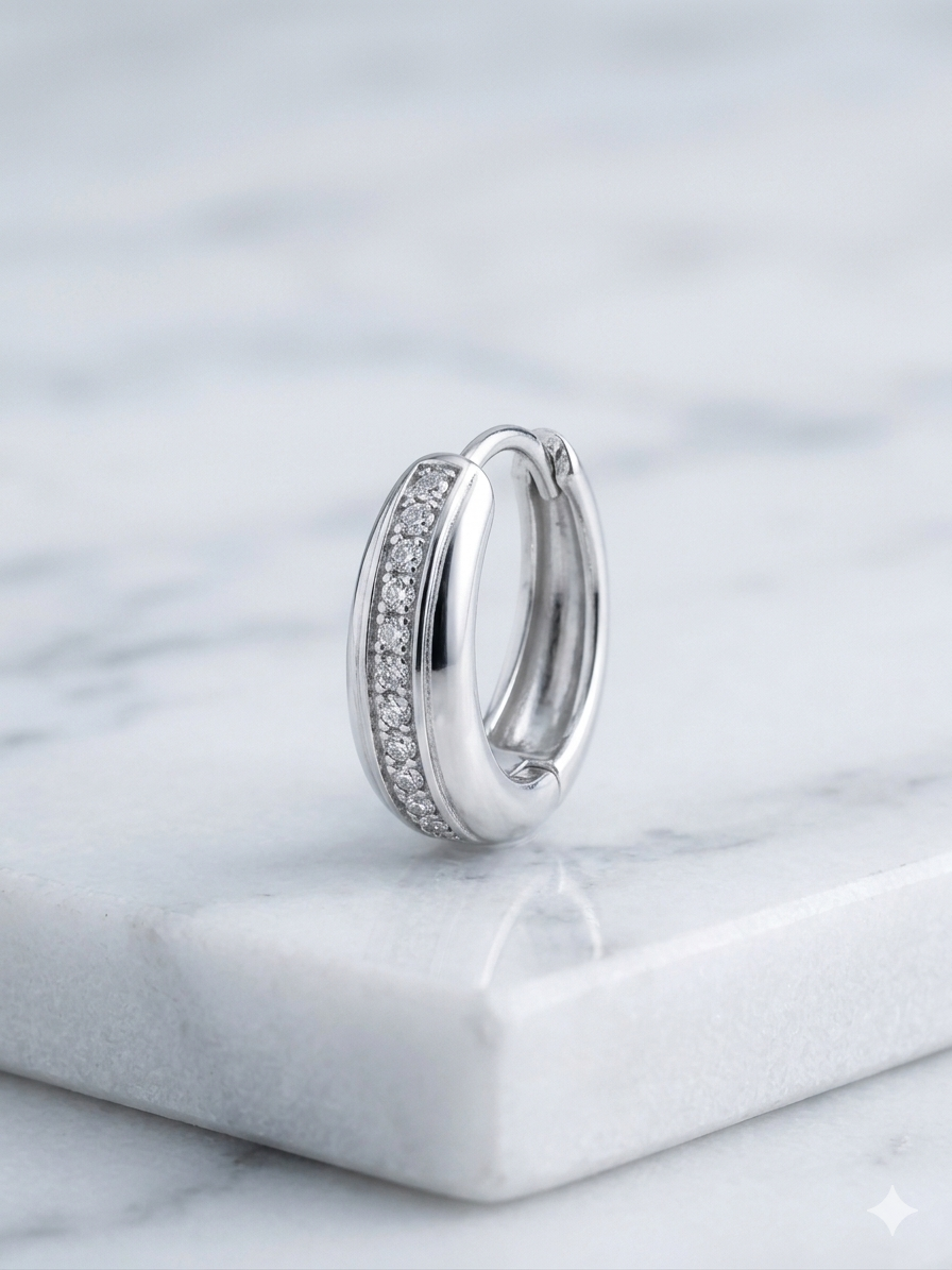 925 Sterling Silver Hoop Bali for Men & Women