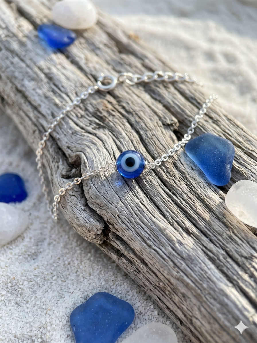 Evil eye Silver Bracelet for Women