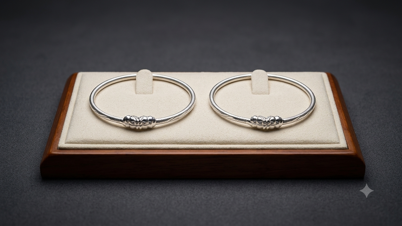 Aavika Zevar Silver Baby Bangles
