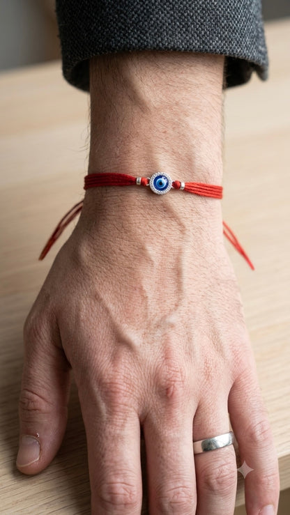 Silver evil eye Rakhi