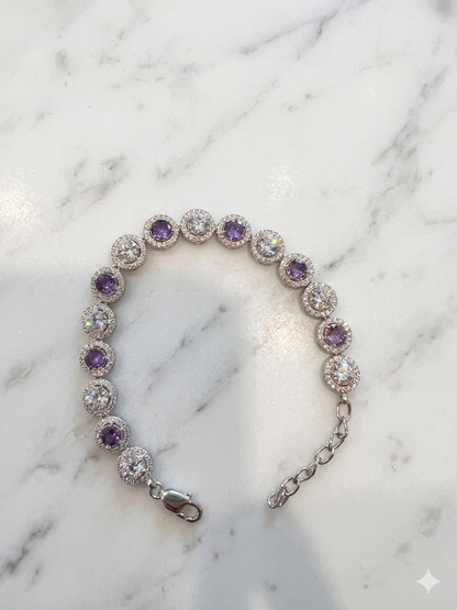 Silver Adjustable Tennis Bracelet for Women