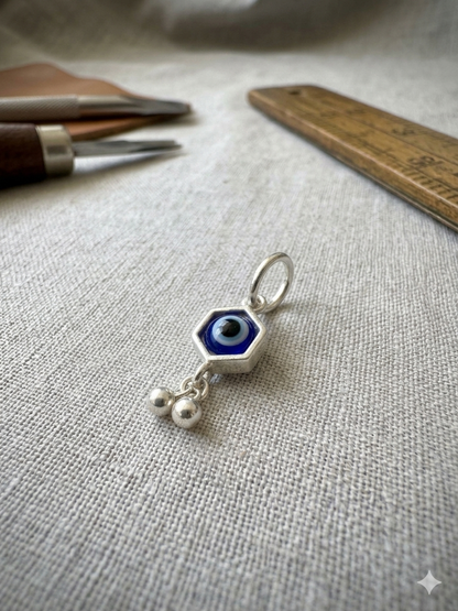 Sliver Unisex Evil Eye Pendant (1 peace)