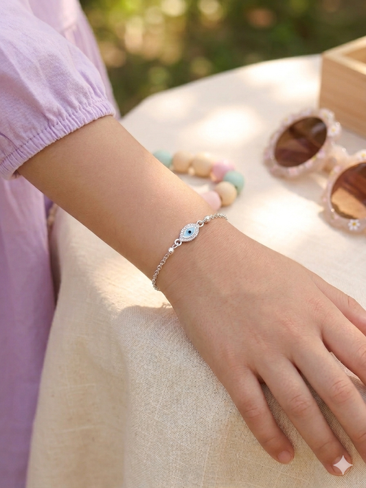 Evil eye Silver Bracelet for Women