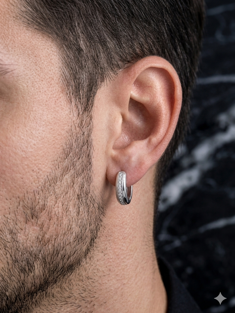 925 Sterling Silver Hoop Bali for Men & Women