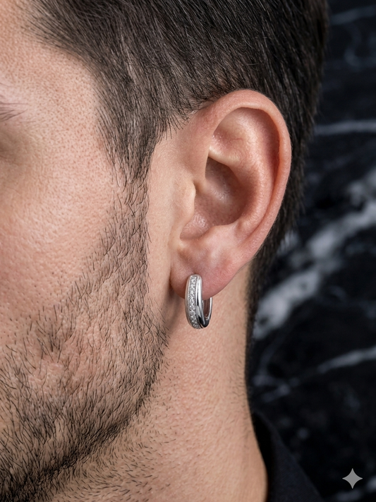 925 Sterling Silver Hoop Bali for Men & Women