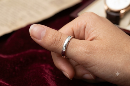 Pure Silver unisex plane thumb Ring