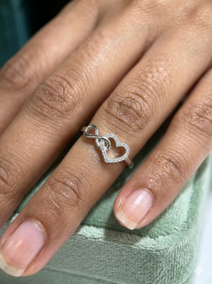 925 Sterling Silver heart shape Ring for Women | Elegant Daily Wear Silver Ring