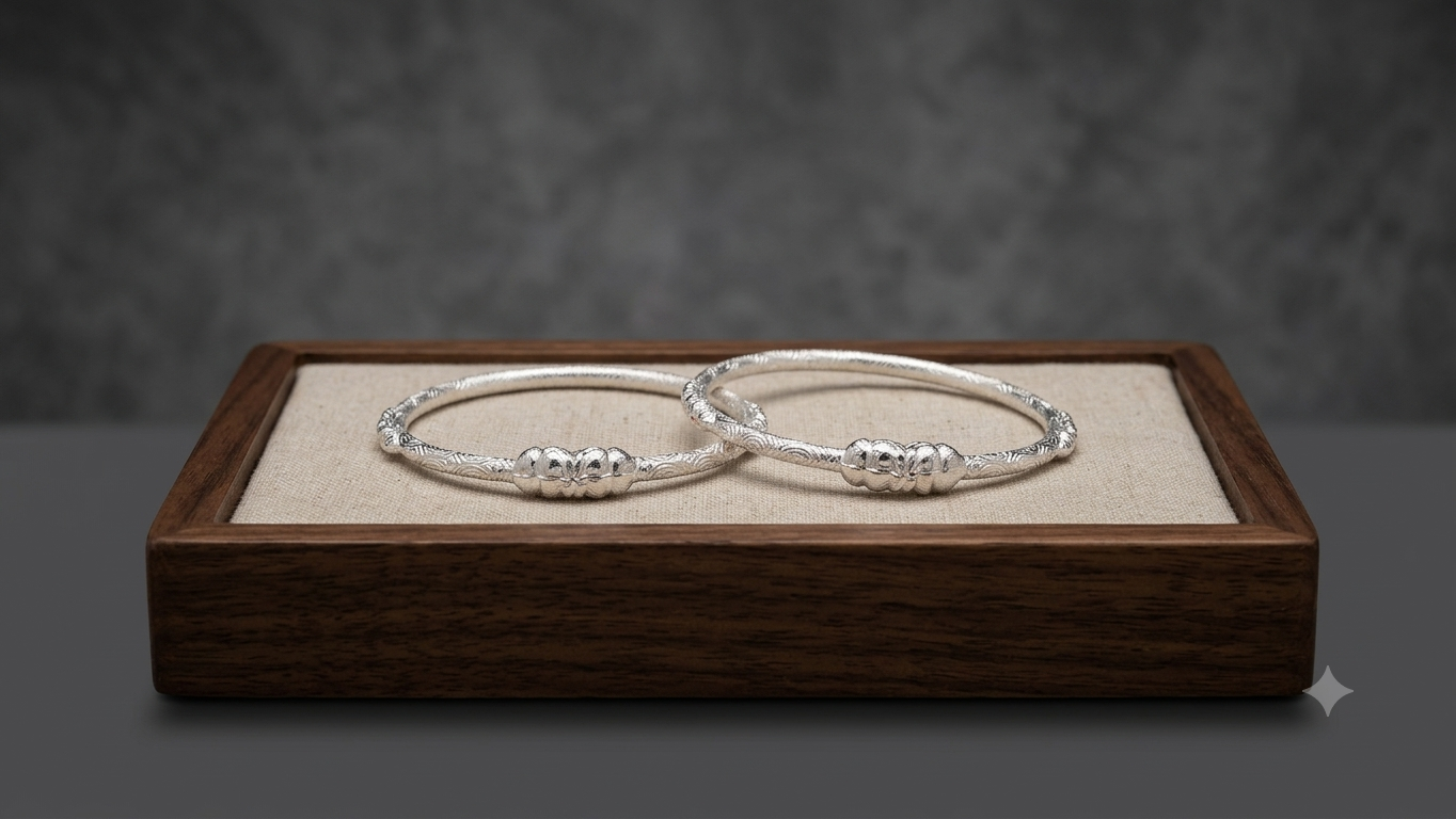 Aavika Zevar Silver Baby Bangles