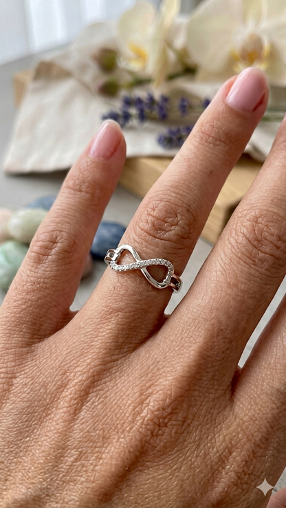 925 Sterling Silver infinity Ring for Women
