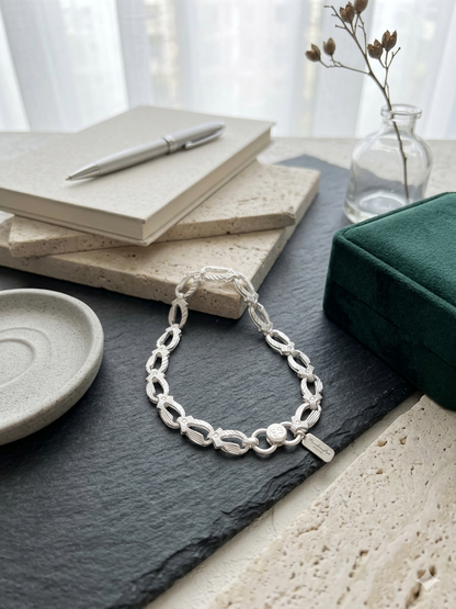 Elegant Men's Silver Franco Link ID Bracelet