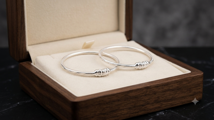 Aavika Zevar Silver Baby Bangles