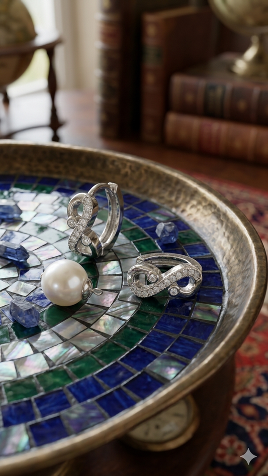 925 Sterling Silver Infinity Hoop Earrings | Aavika Zevar Diamond & CZ Bali