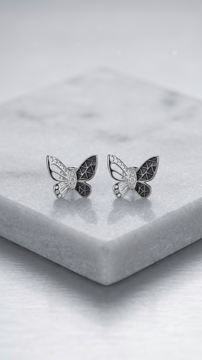 Aavika Zevar Sterling Silver butterfly Earrings for girls