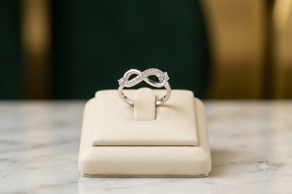 Aavika Zevar Sterling Silver infinity Ring | infinity Jewelry for Women