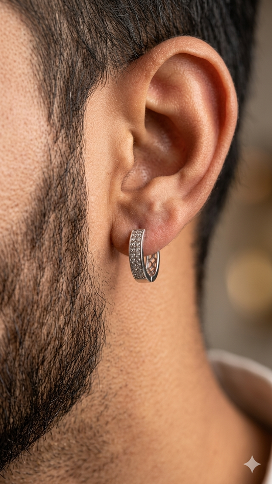 925 Sterling Silver Hoop Bali for Men & Women