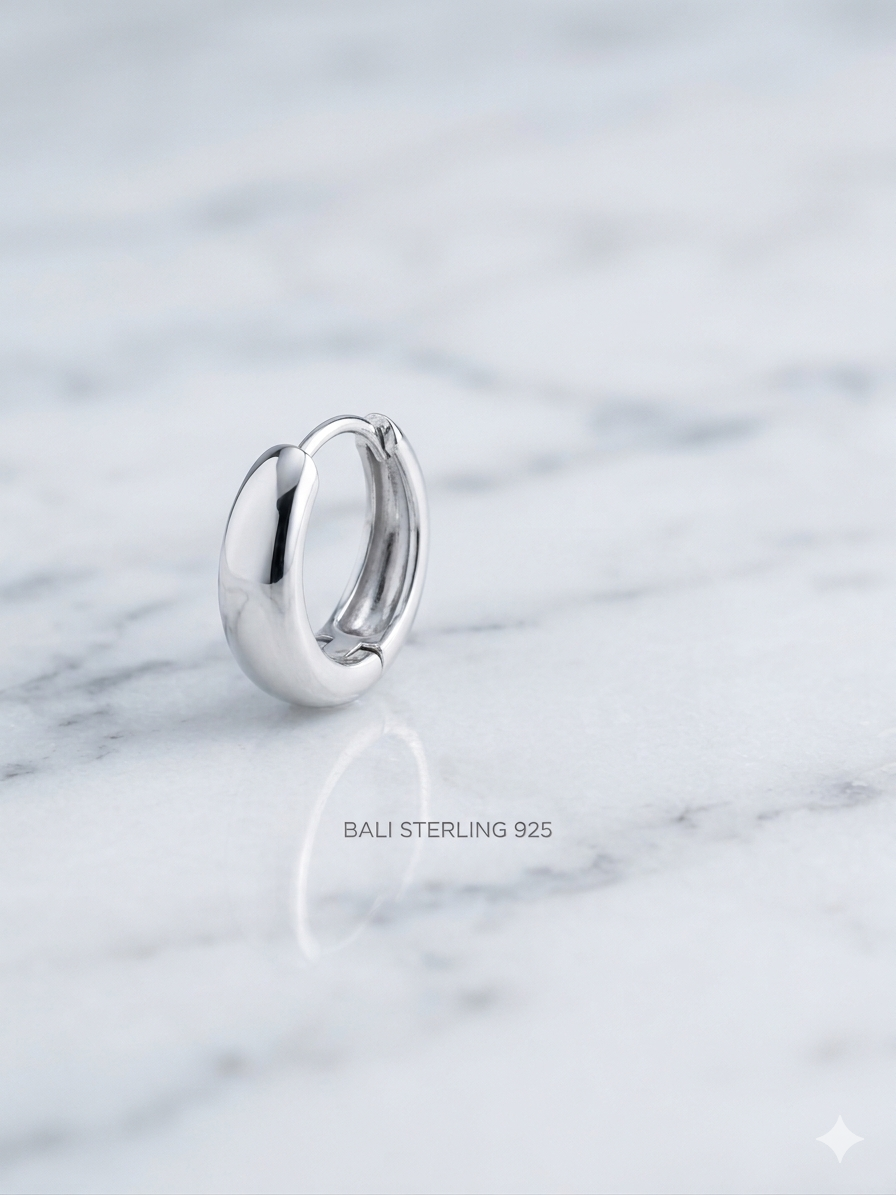 925 Sterling Silver Hoop Bali for Men & Women