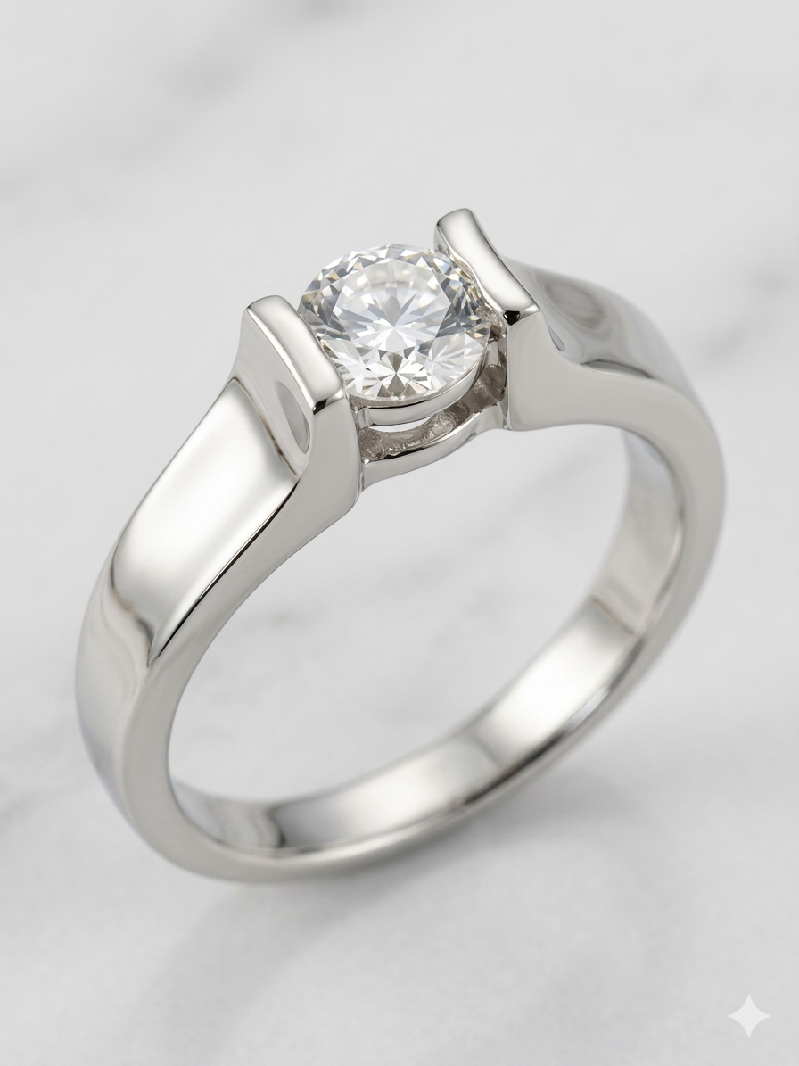 925 Sterling Silver soliter Ring for Women