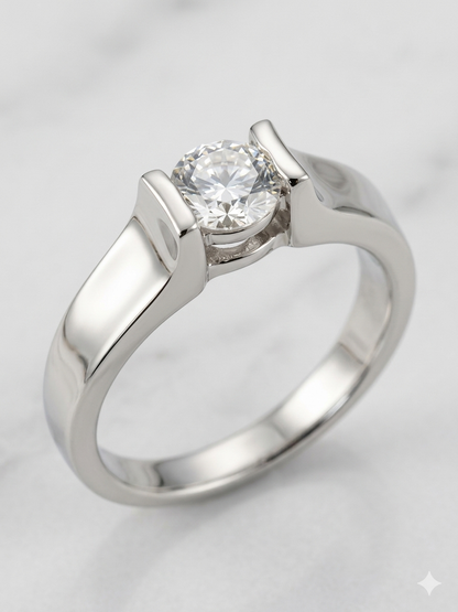 925 Sterling Silver soliter Ring for Women