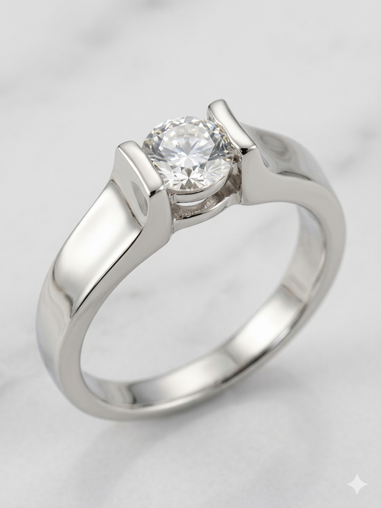 925 Sterling Silver soliter Ring for Women | Elegant Daily Wear Silver Ring