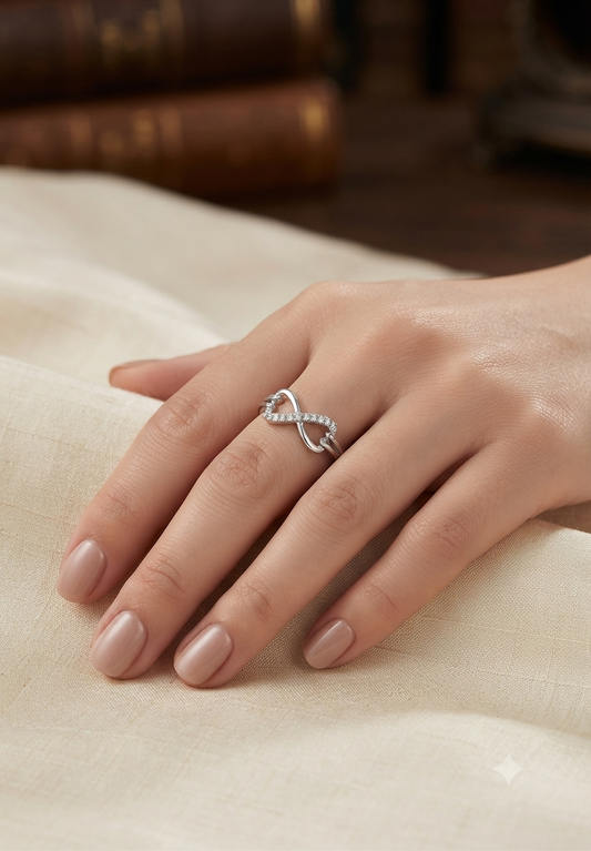 925 Silver Eternal Wave Infinity Ring