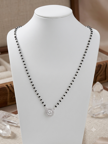 Elegant round shape Silver Mangalsutra