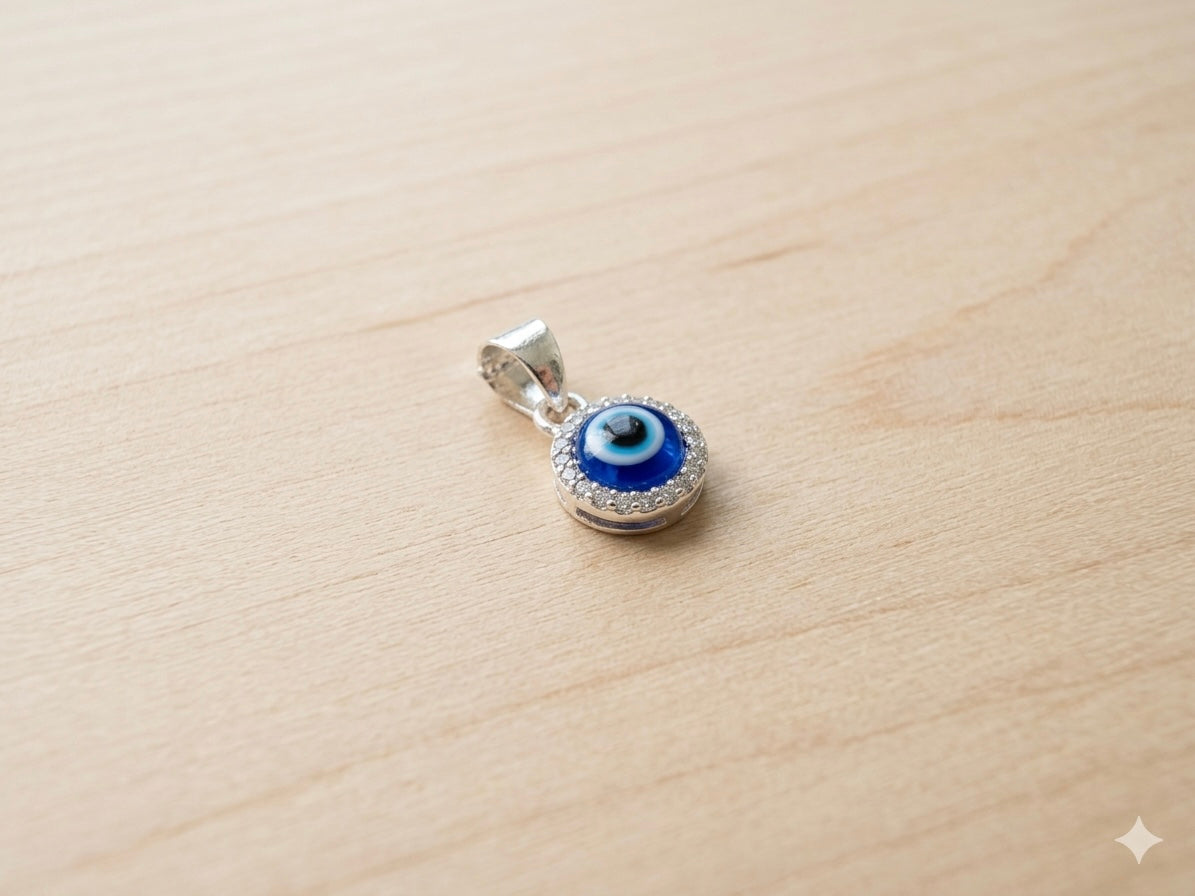Buy 925 Blue Evil Eye Pendant Online at Best Price India | Aavika Zevar