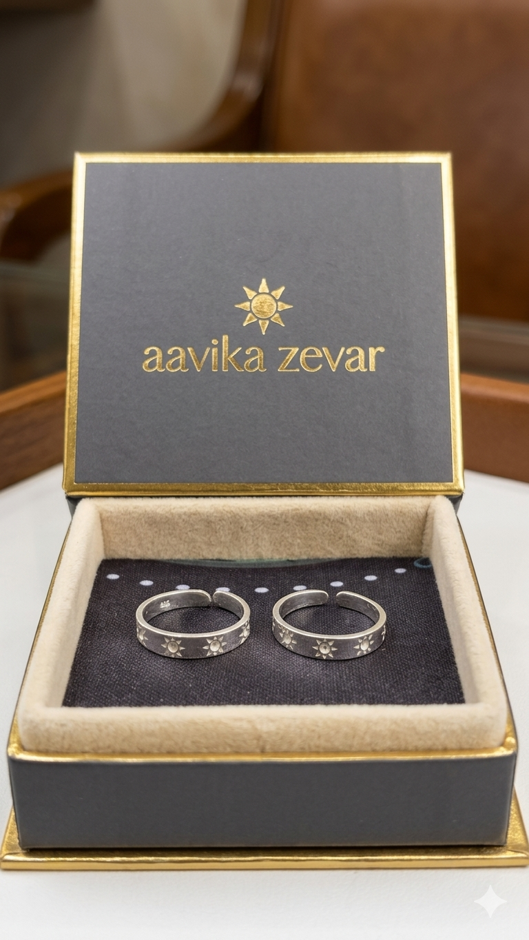 Aavika Silver Toe Rings (Pair)
