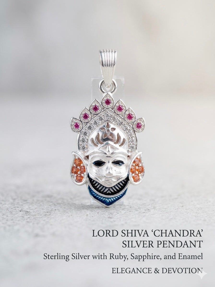 Silver shyaam baba Pendant