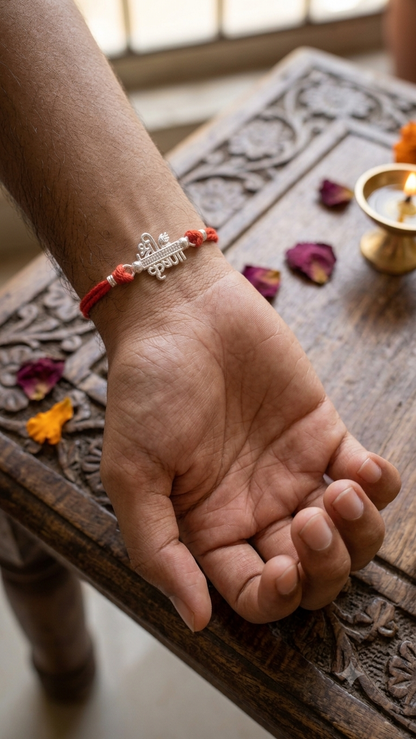Silver krishna Rakhi (set of 3/5)