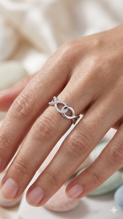925 Sterling Silver infinity Ring for Women