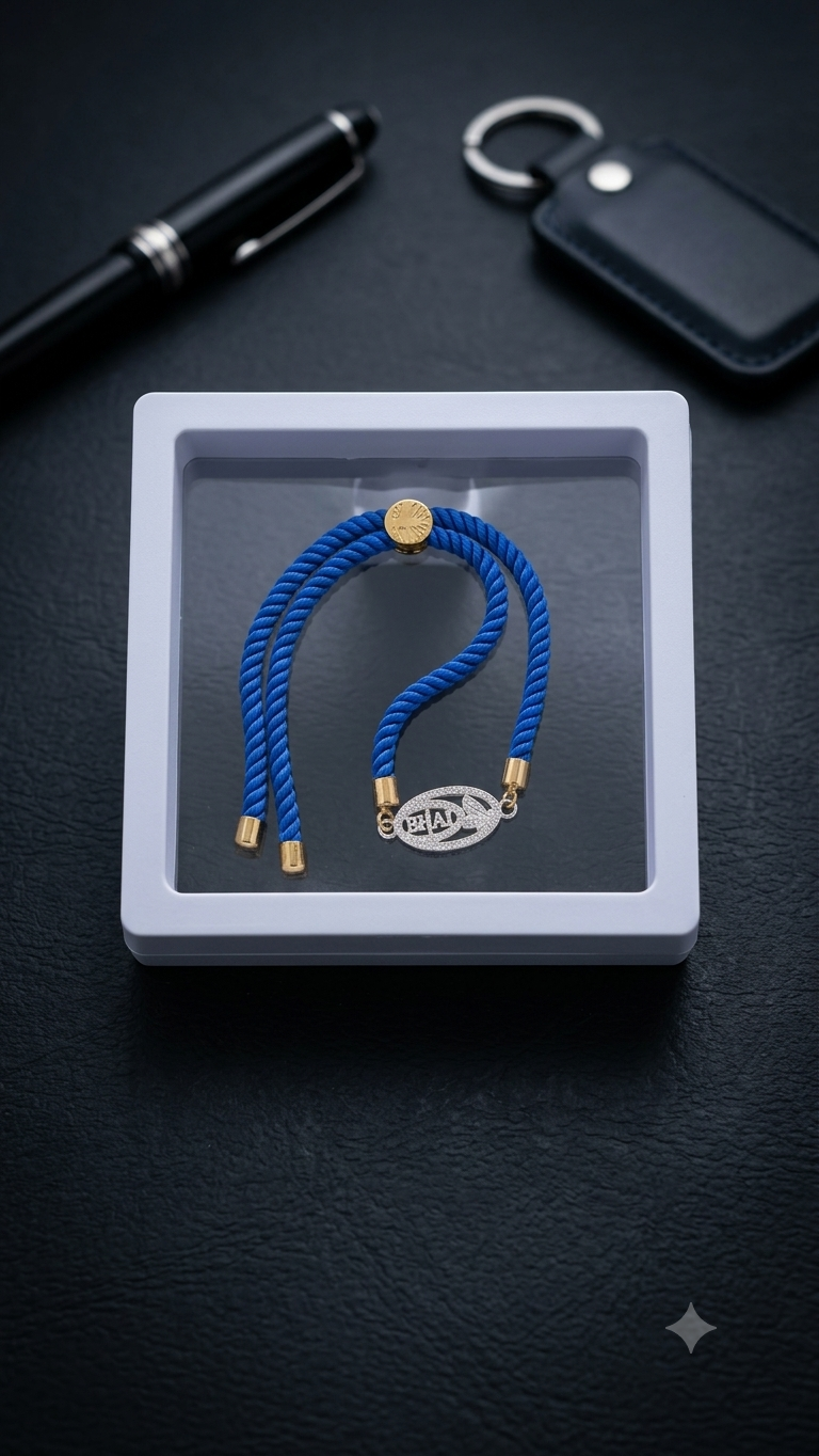 Silver brother letter rakhi