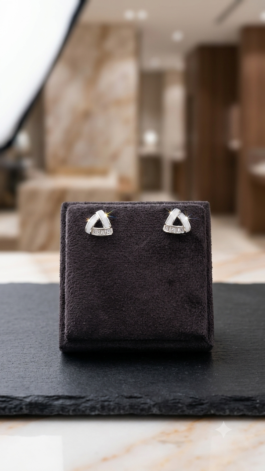Aavika Zevar Sterling Silver tringle Earrings for girls