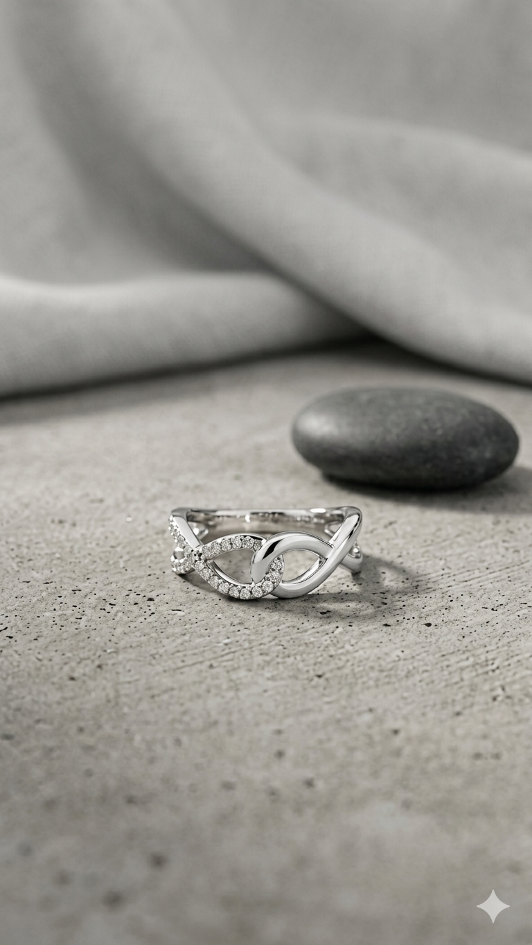 925 Sterling Silver infinity Ring for Women
