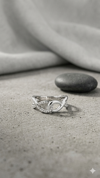 925 Sterling Silver infinity Ring for Women