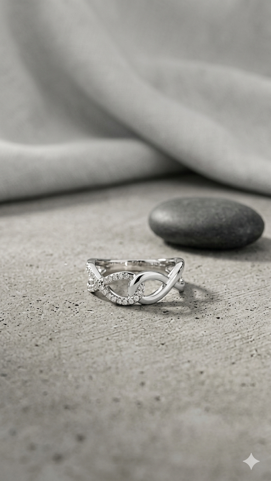 925 Sterling Silver infinity Ring for Women