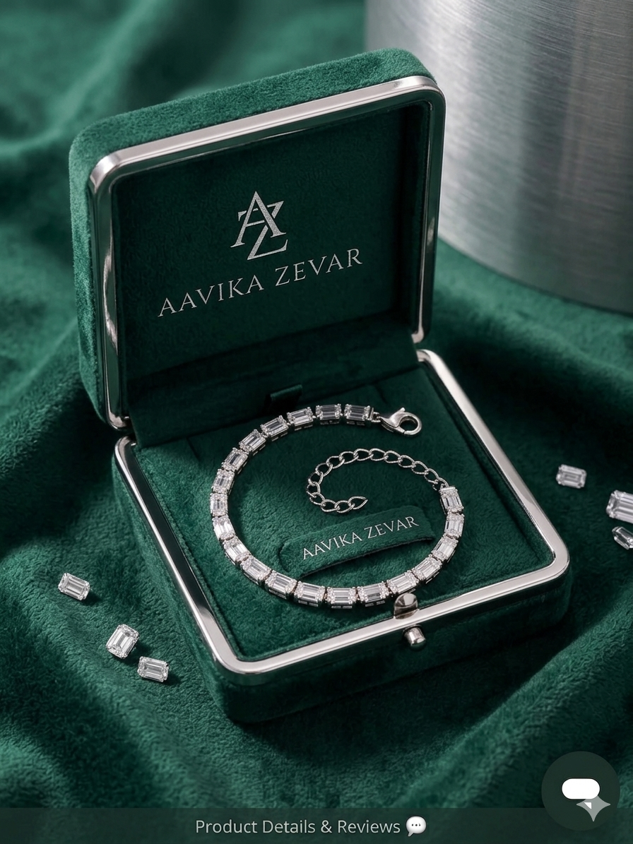 Silver Adjustable Tennis Bracelet for Women