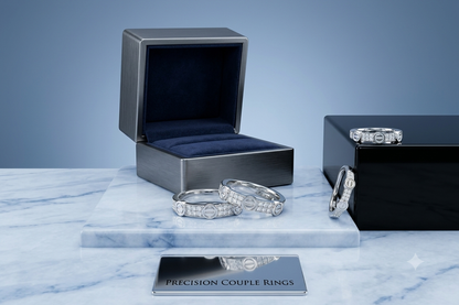 925 Sterling Silver Couple Promise Rings Set