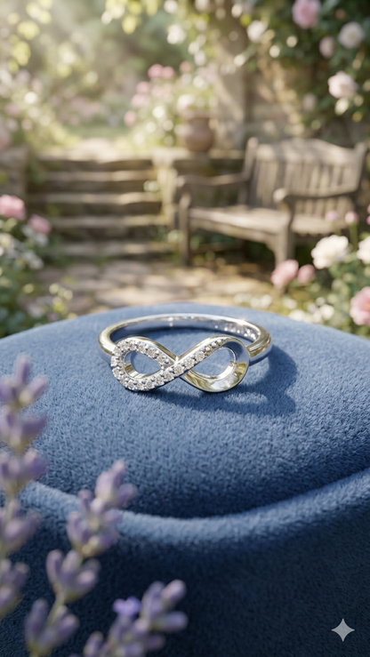 925 Sterling Silver infinity Ring for Women