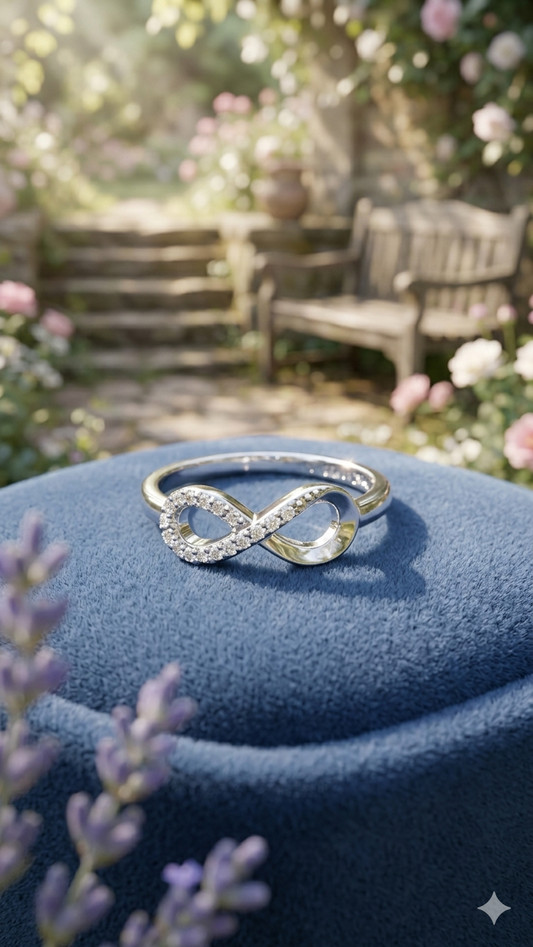925 Sterling Silver infinity Ring for Women