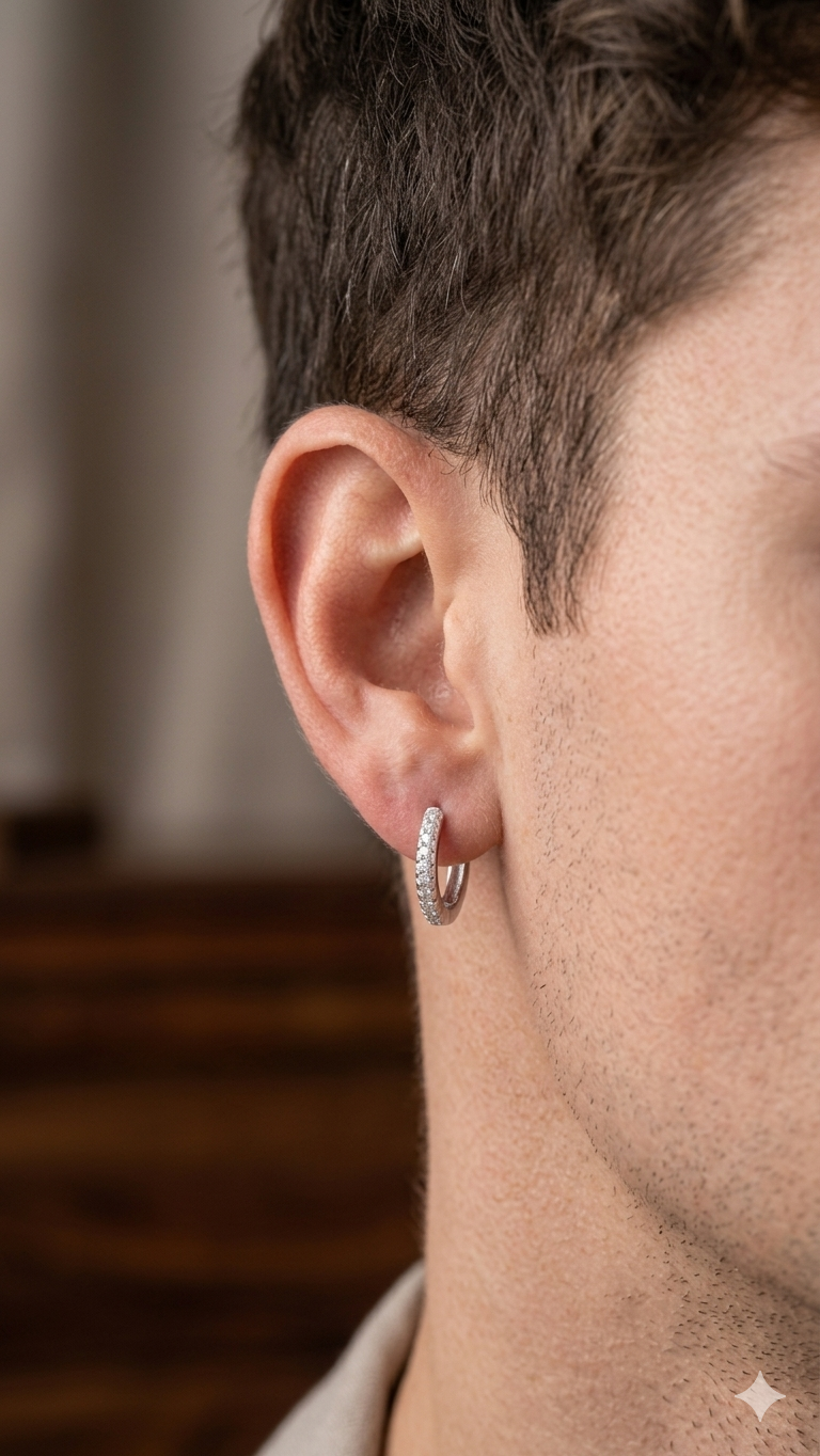 925 Sterling Silver Hoop Bali for Men & Women
