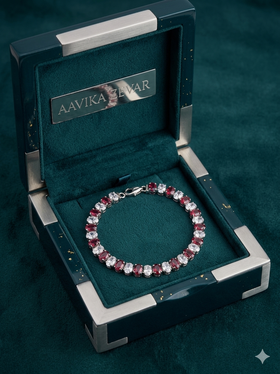 Silver Adjustable Tennis Bracelet for Women