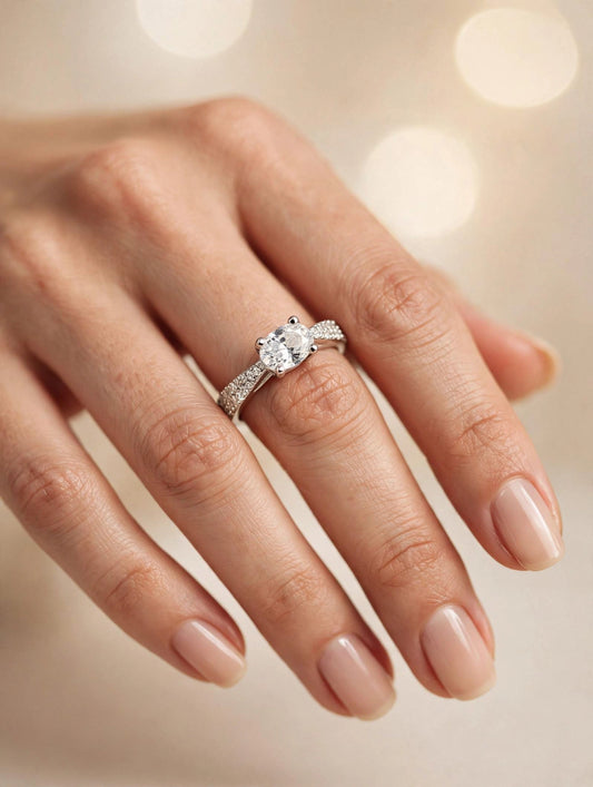 925 Silver Oval Brilliance Solitaire Ring