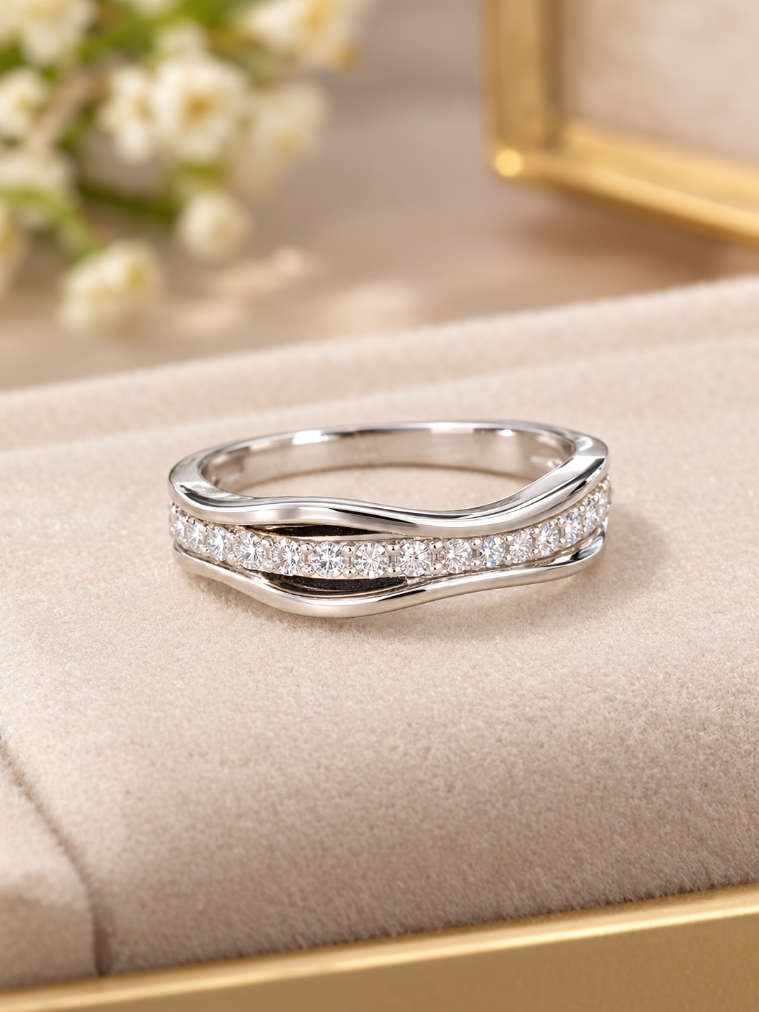 Sterling Silver Triple-Row Open Wave Ring – Sculptural Contoured Statement Band
