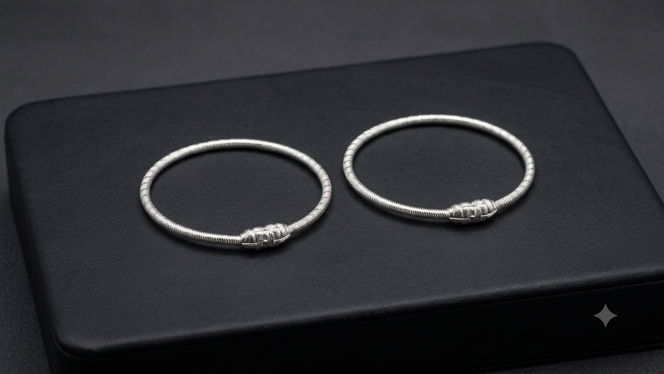 Aavika Zevar Silver Baby Bangles