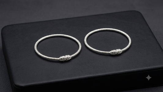 Aavika Zevar Silver Baby Bangles