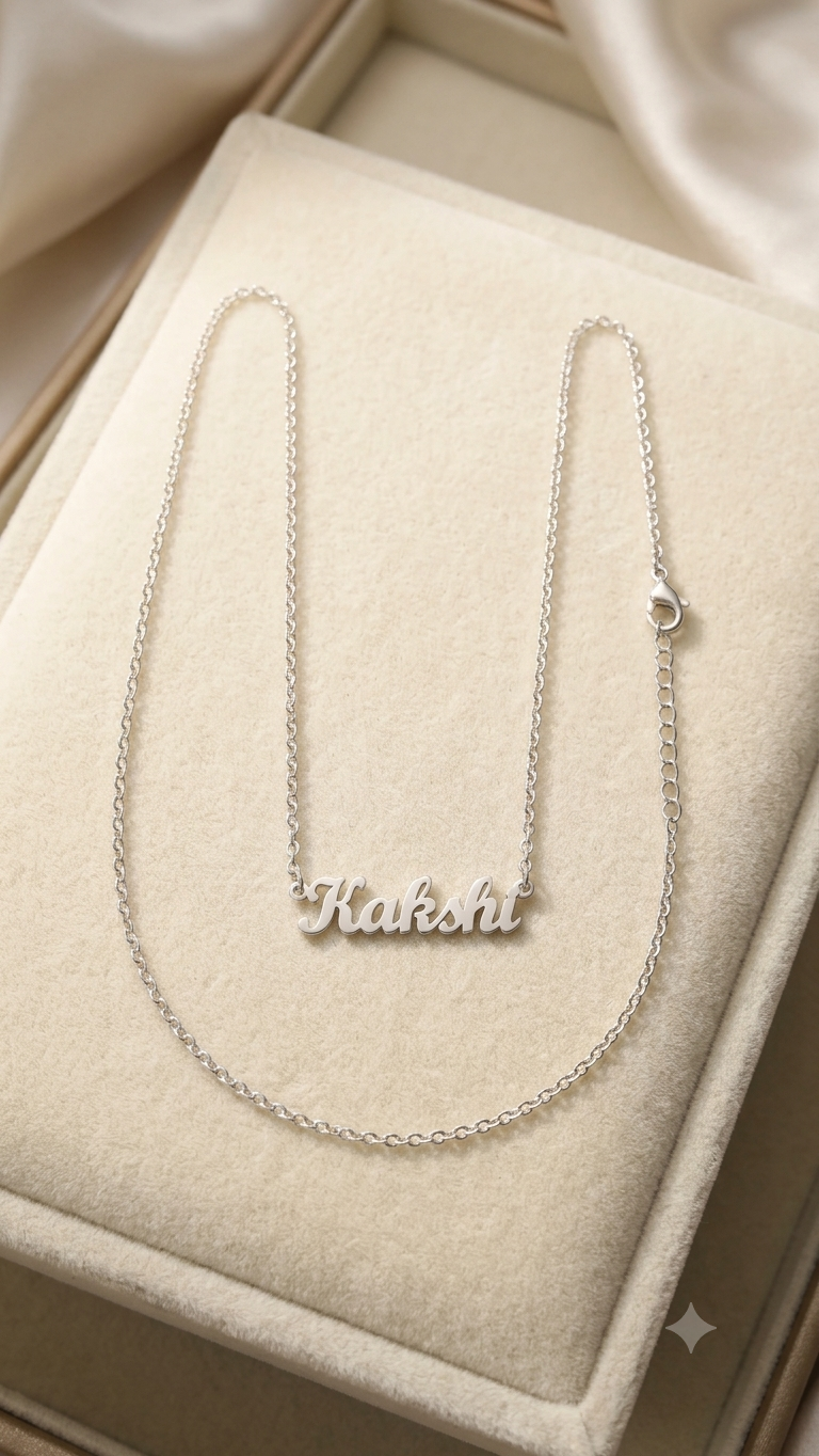 Personalized Cursive Name Belly Chain / Custom Waist Chain in Silver