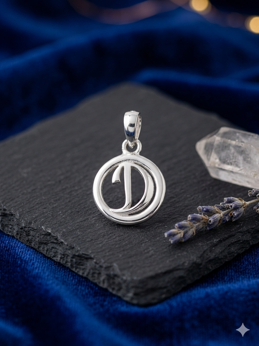 D Alphabet 925 silver pendant