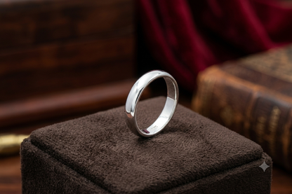Premium Italian unisex Silver plane kada thumb Ring