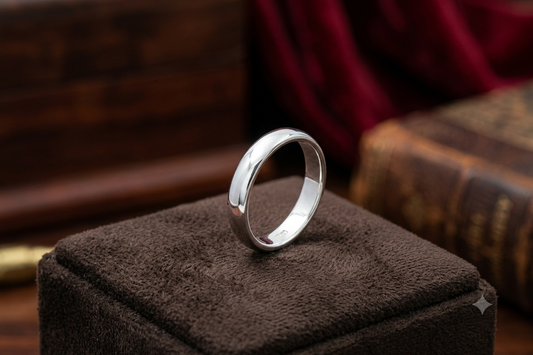 Premium Italian unisex Silver plane kada thumb Ring